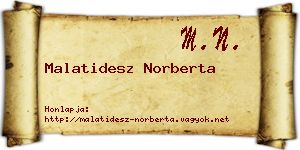 Malatidesz Norberta névjegykártya